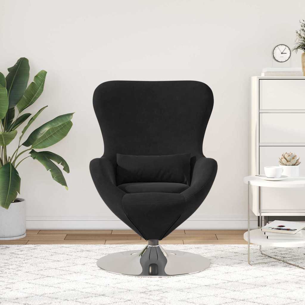 Eiersessel Schwarz 63 x 73 x 90 cm Samt