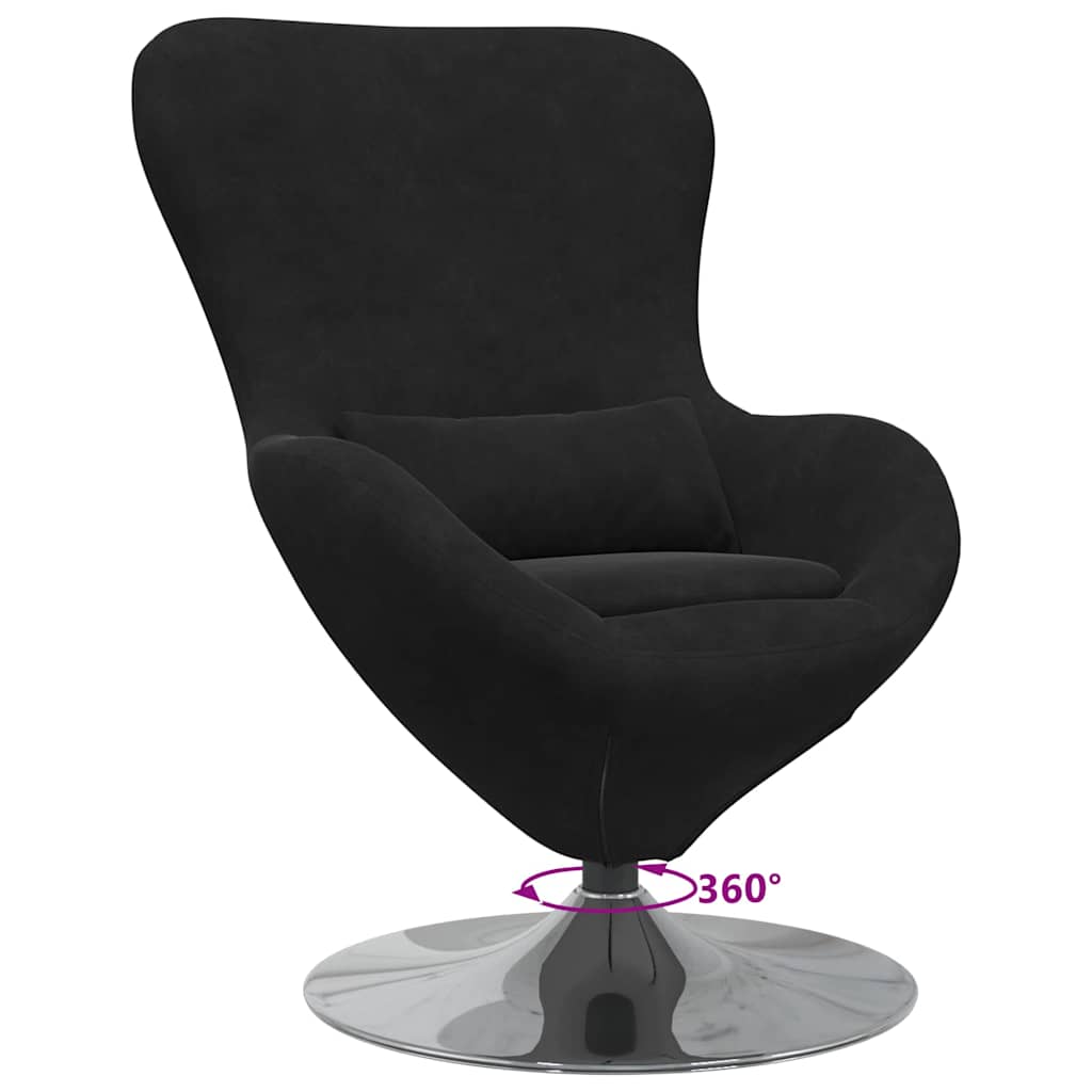 Eiersessel Schwarz 63 x 73 x 90 cm Samt