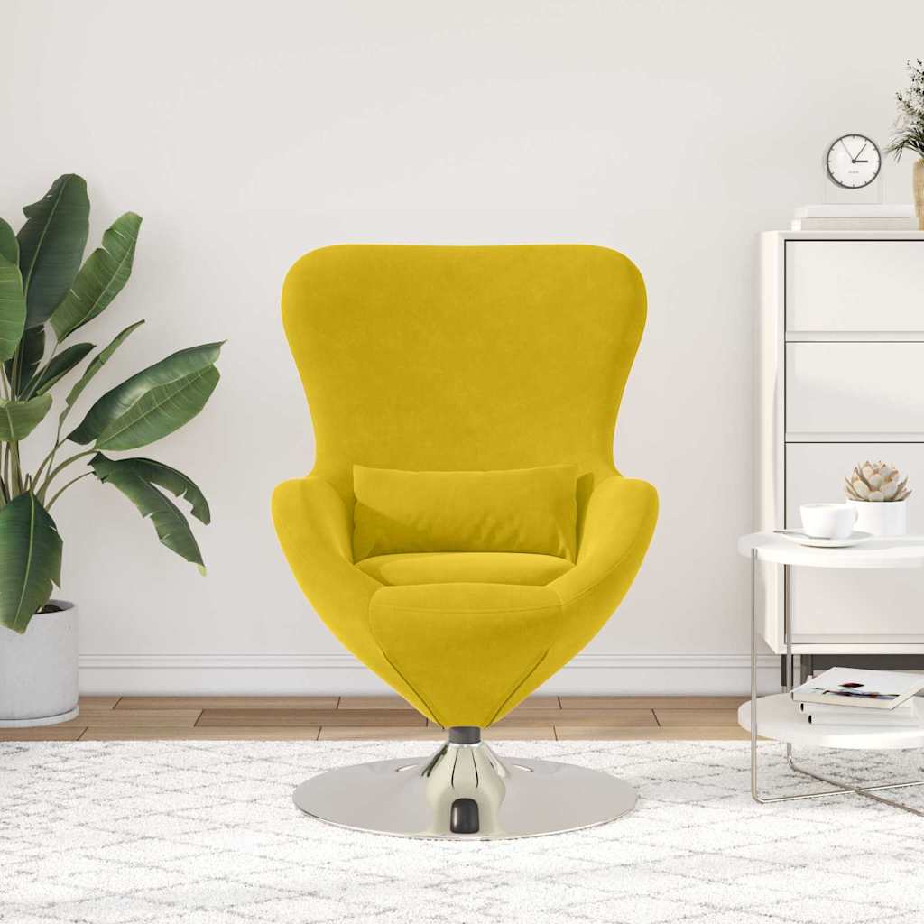 Eiersessel Gelb 63 x 73 x 90 cm Samt