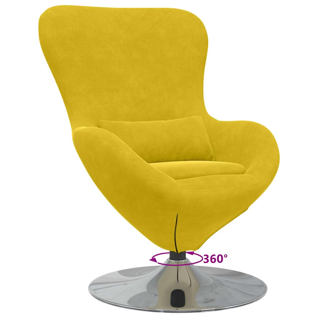 Eiersessel Gelb 63 x 73 x 90 cm Samt