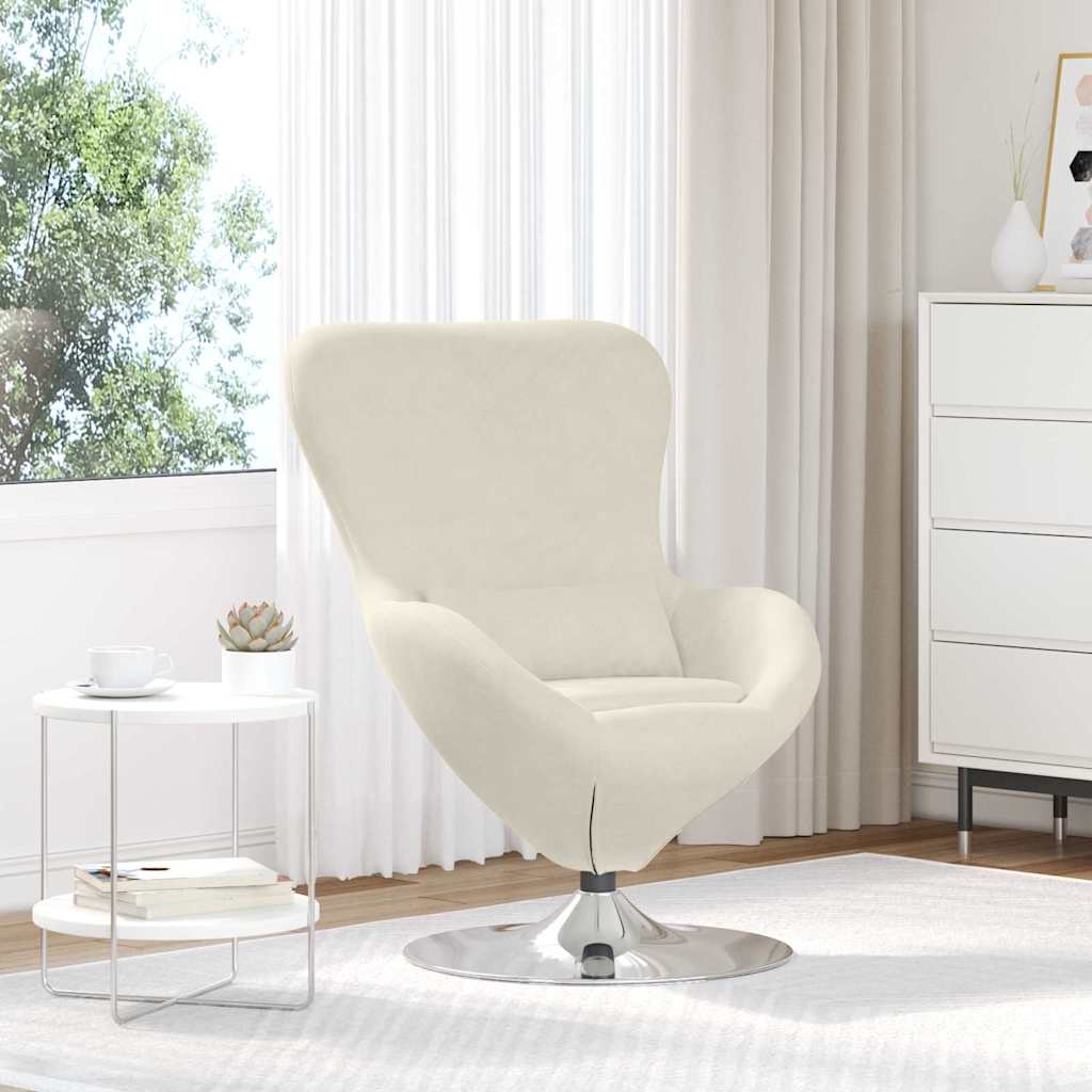 Eiersessel Creme Samt