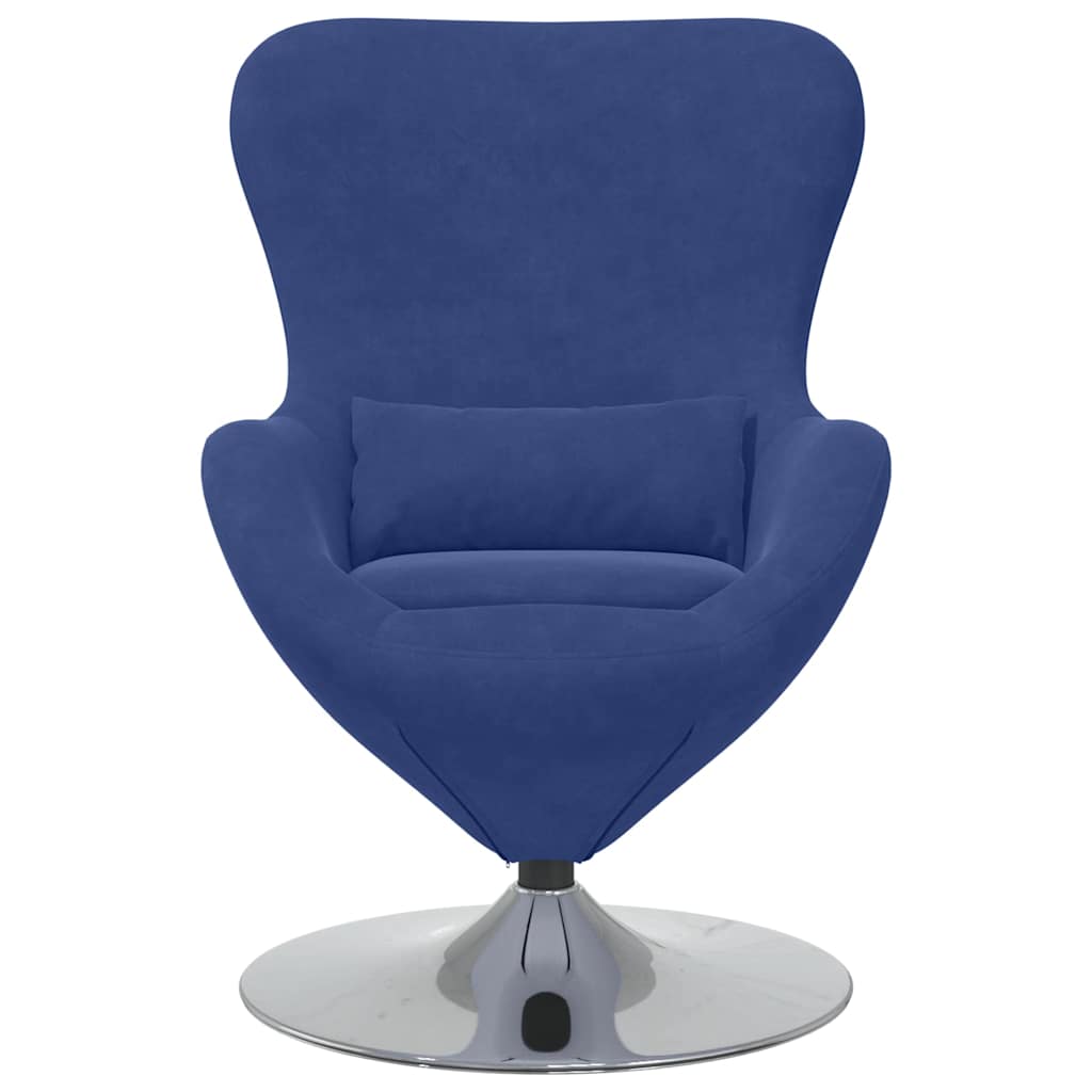 Eiersessel Polizeiblau 63 x 73 x 90 cm Samt