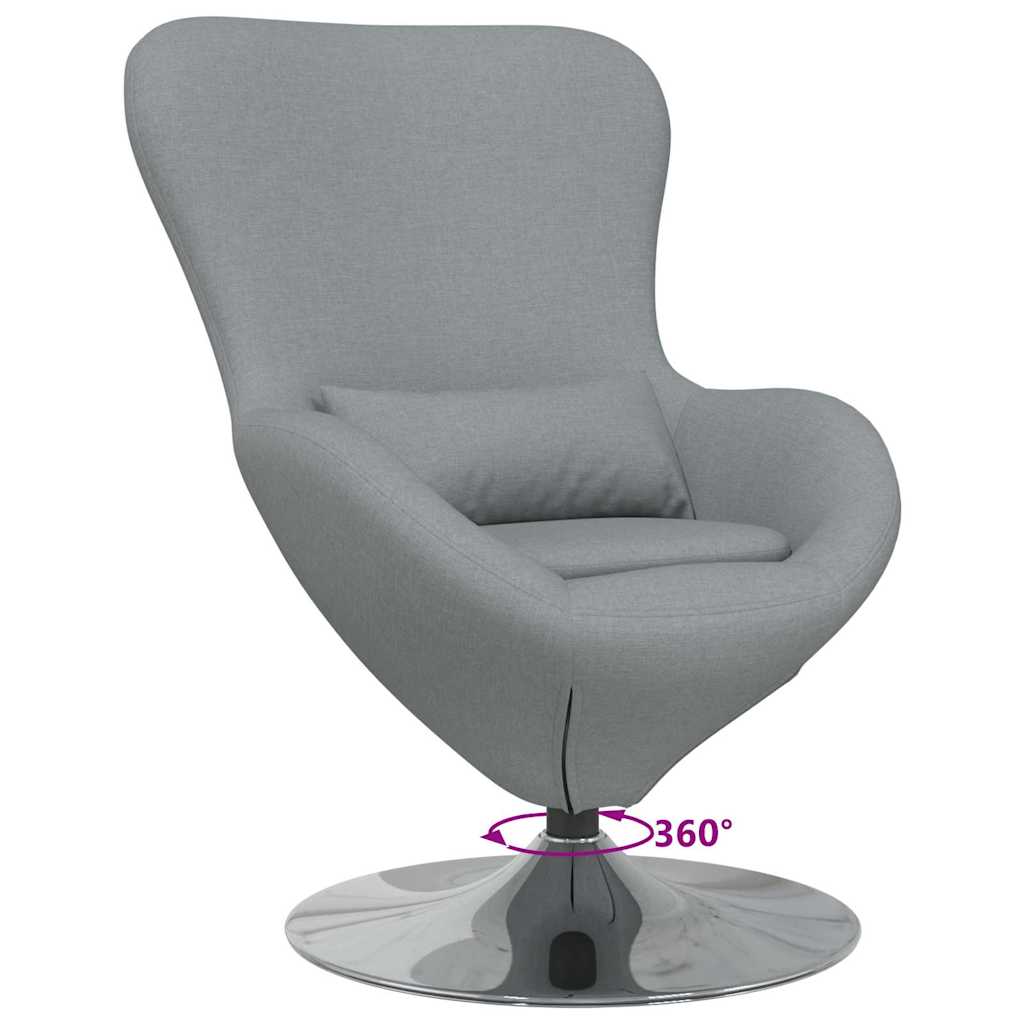 Eiersessel Hellgrau 63 x 73 x 90 cm Stoff