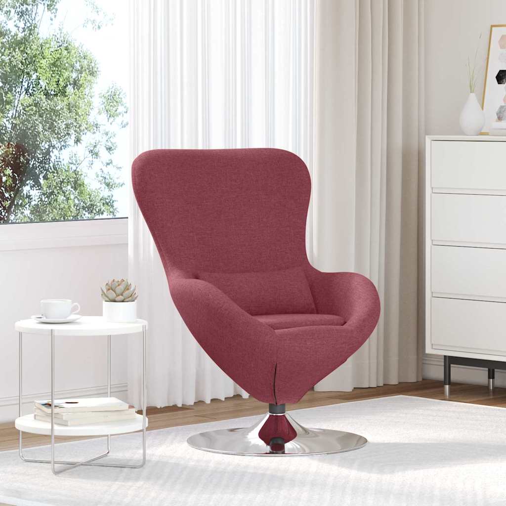Eiersessel Weinrot 63 x 73 x 90 cm Stoff