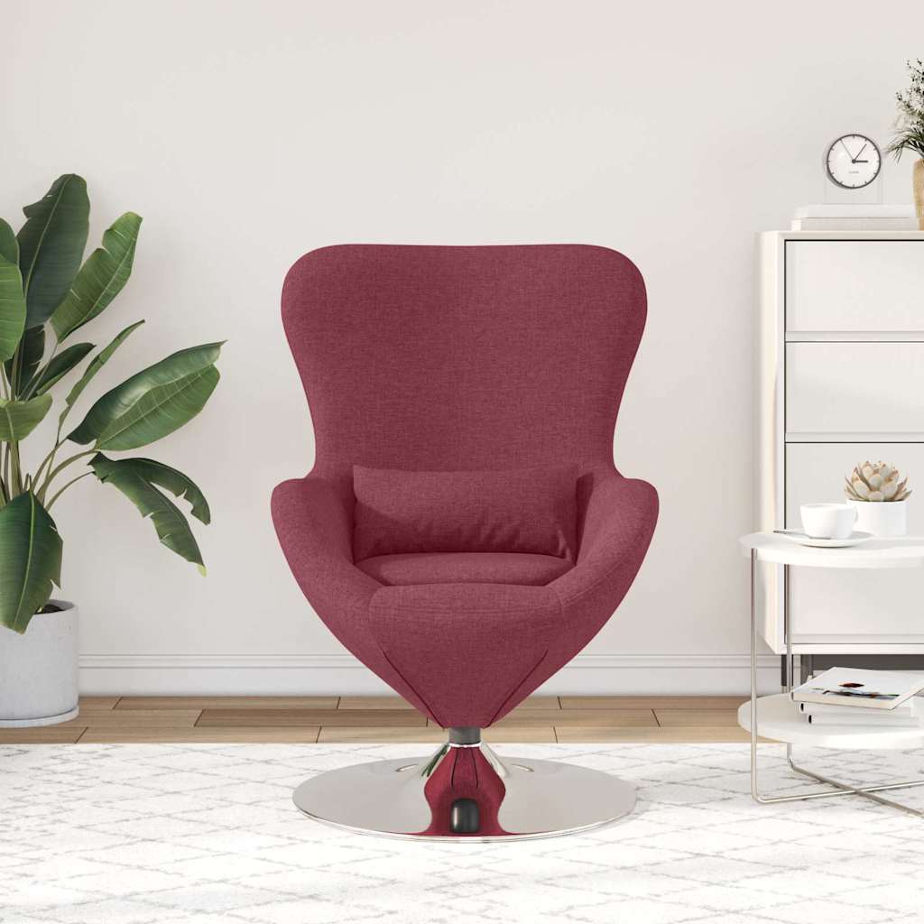 Eiersessel Weinrot 63 x 73 x 90 cm Stoff