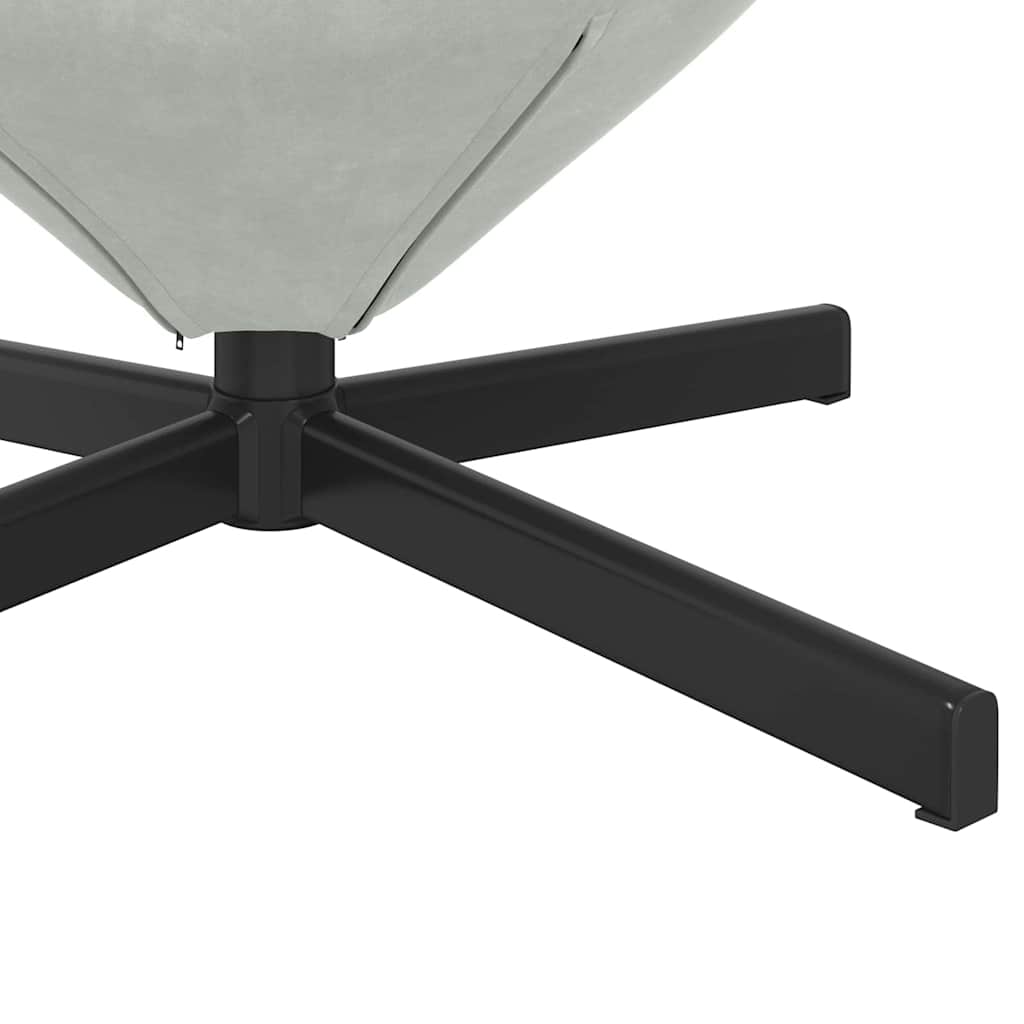 Eiersessel Hellgrau 63 x 73 x 90 cm Samt