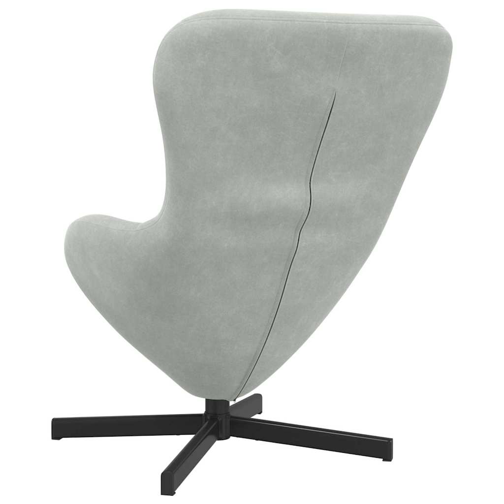 Eiersessel Hellgrau 63 x 73 x 90 cm Samt