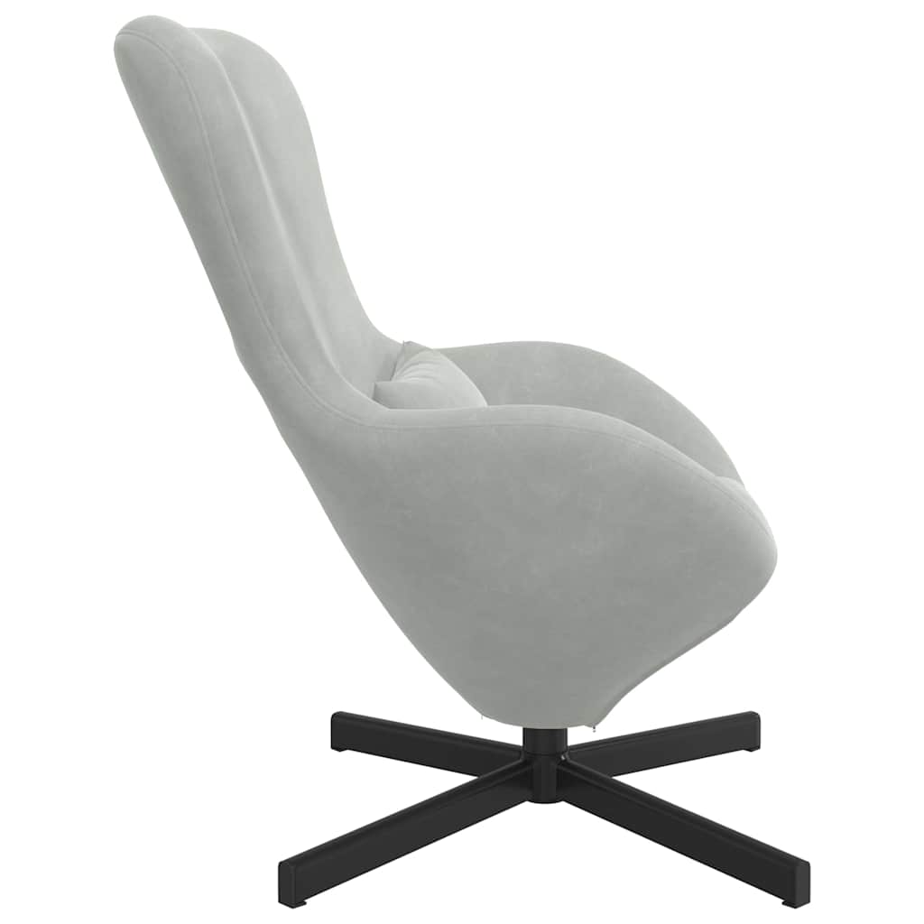 Eiersessel Hellgrau 63 x 73 x 90 cm Samt