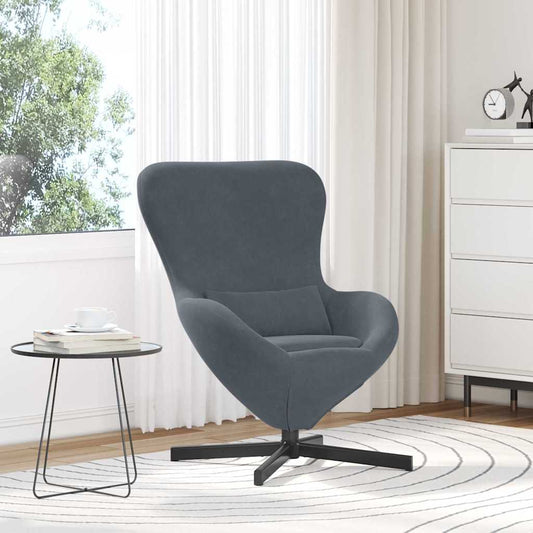 Eiersessel Dunkelgrau 63 x 73 x 90 cm Samt
