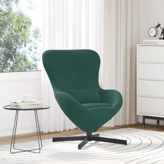 Eiersessel Dunkelgrün 63 x 73 x 90 cm Samt