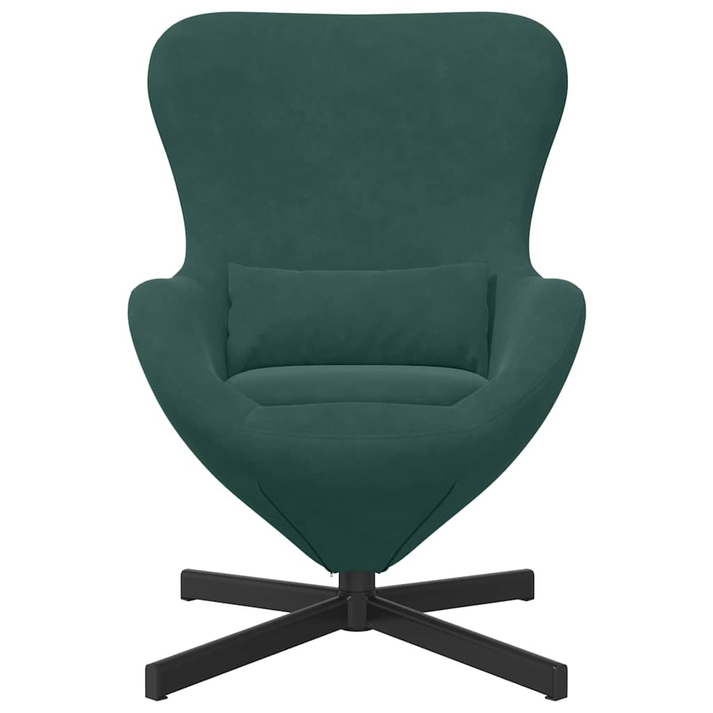 Eiersessel Dunkelgrün 63 x 73 x 90 cm Samt