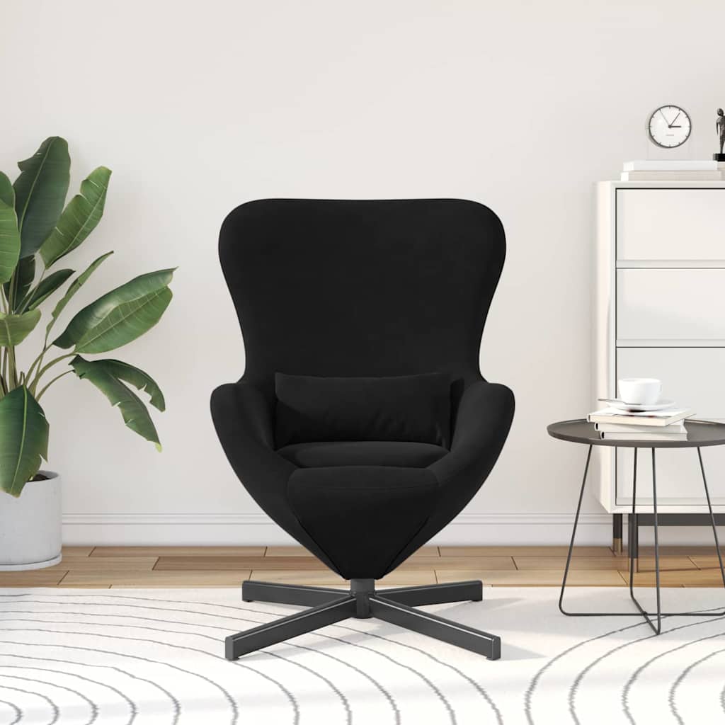Eiersessel Schwarz 63 x 73 x 90 cm Samt
