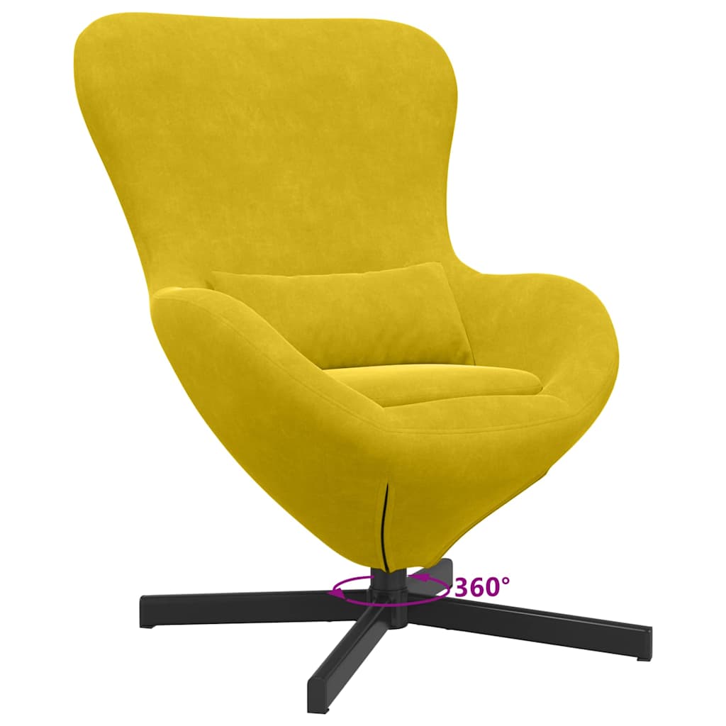 Eiersessel Gelb 63 x 73 x 90 cm Samt