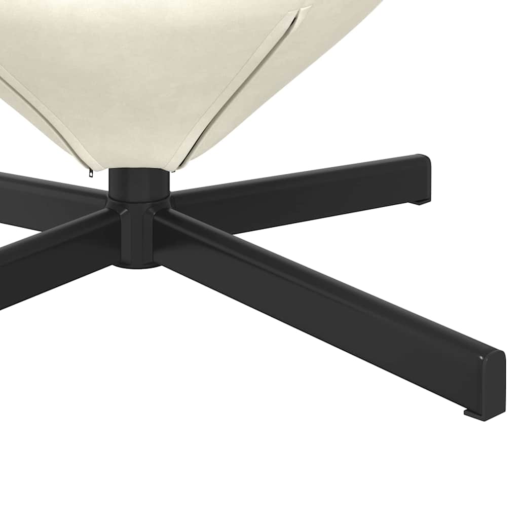 Eiersessel Creme 63 x 73 x 90 cm Samt