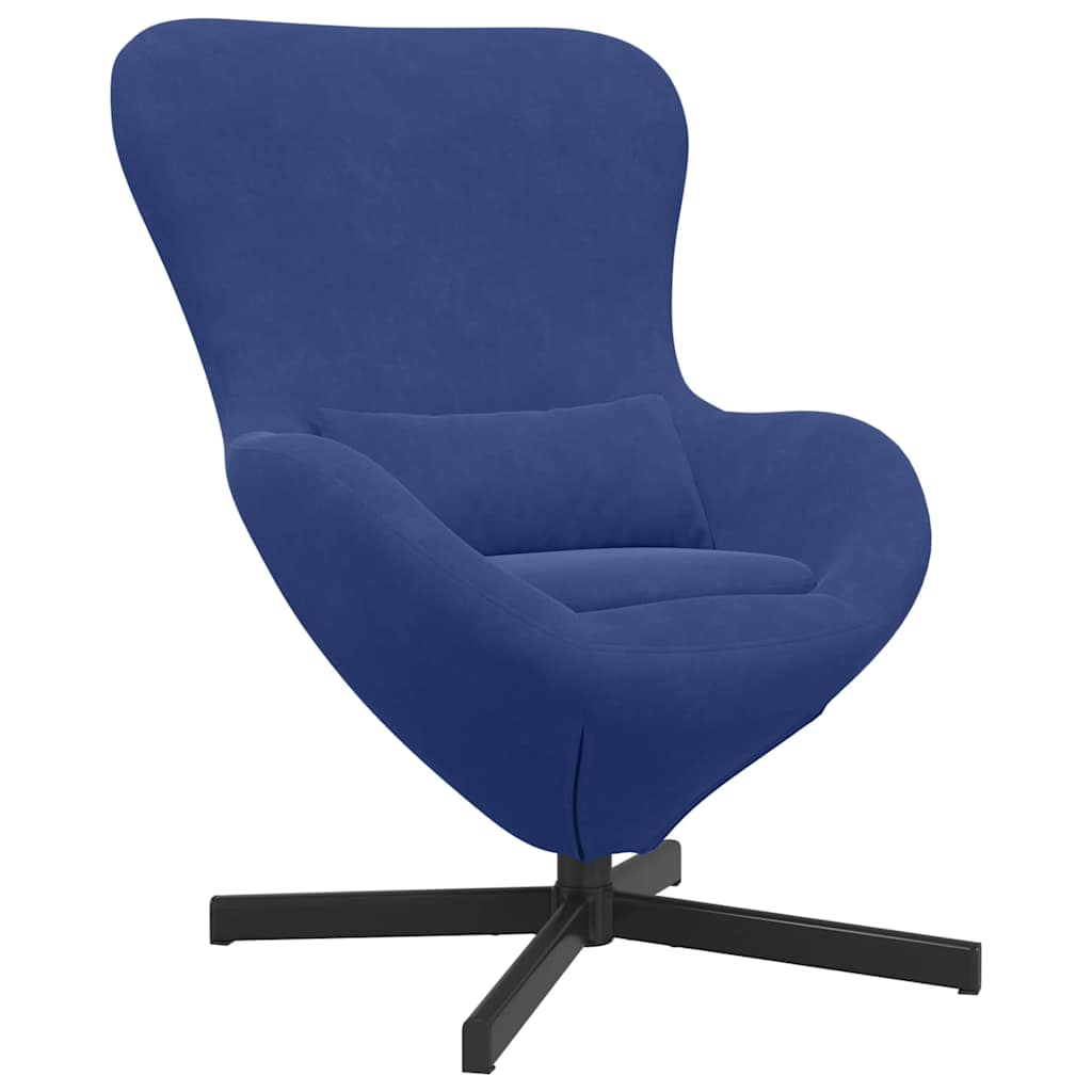 Eiersessel Polizeiblau 63 x 73 x 90 cm Samt