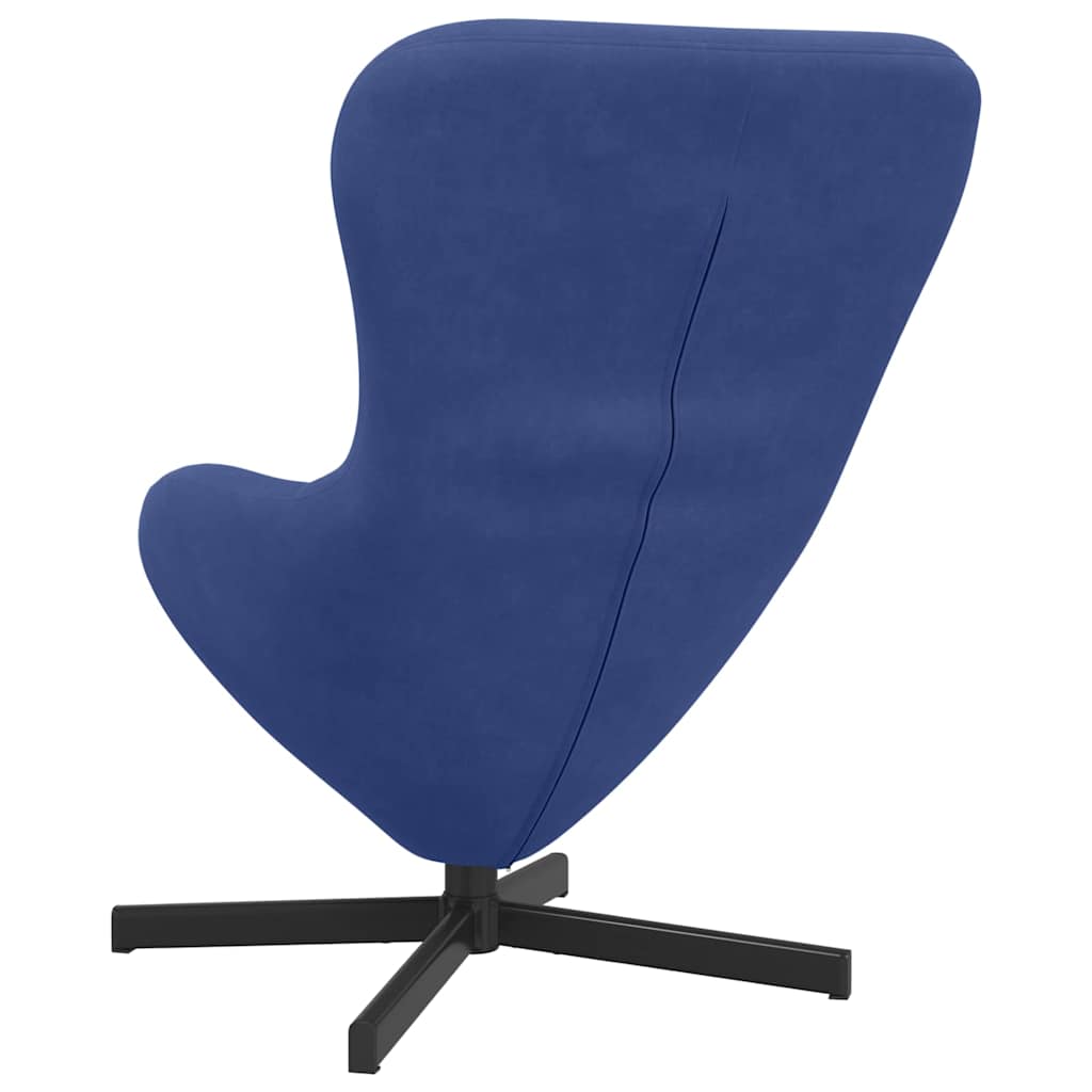 Eiersessel Polizeiblau 63 x 73 x 90 cm Samt