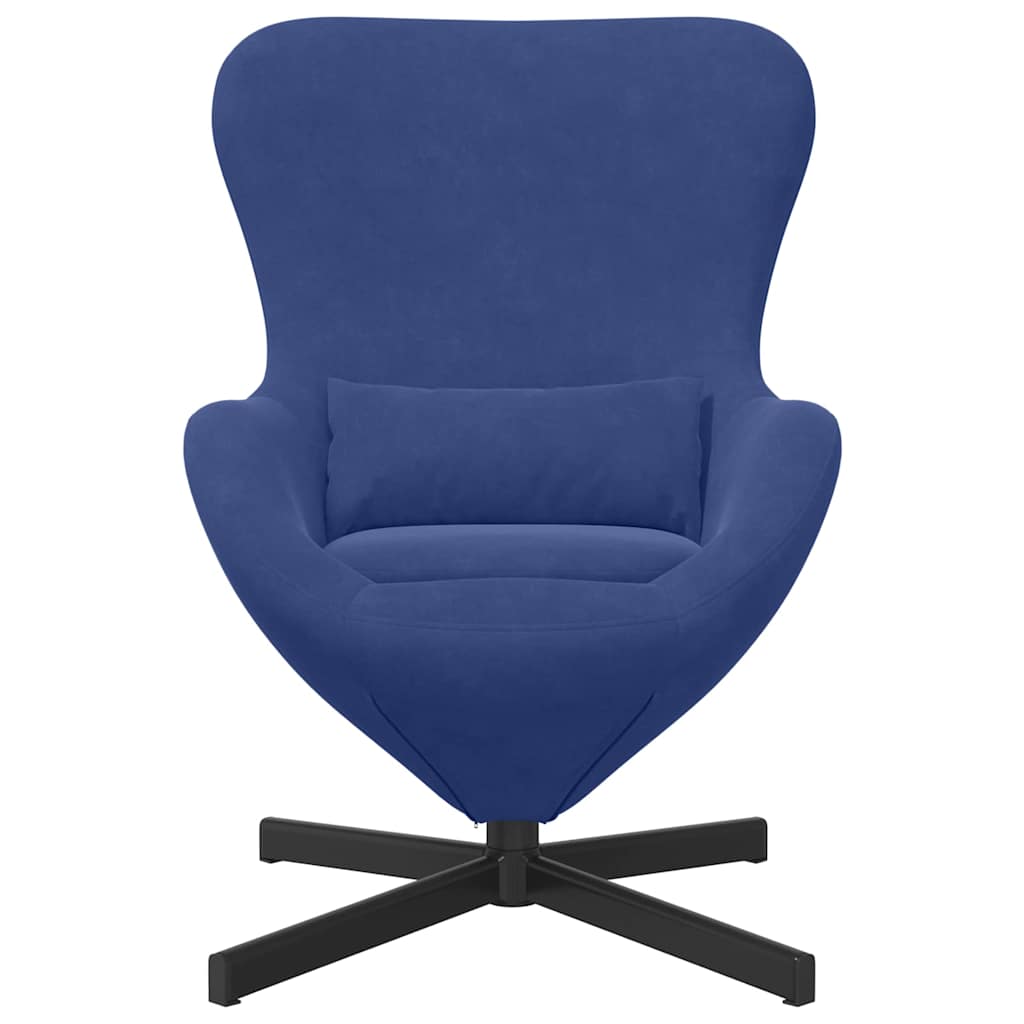 Eiersessel Polizeiblau 63 x 73 x 90 cm Samt