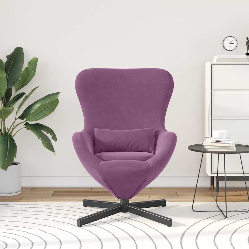 Eiersessel Lila 63 x 73 x 90 cm Samt