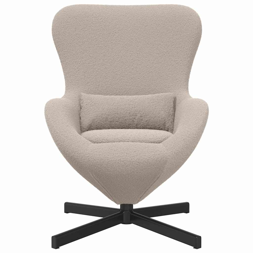 Eiersessel Hellgrau 63 x 73 x 90 cm