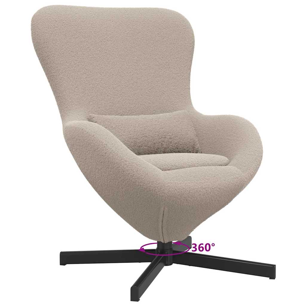 Eiersessel Hellgrau 63 x 73 x 90 cm