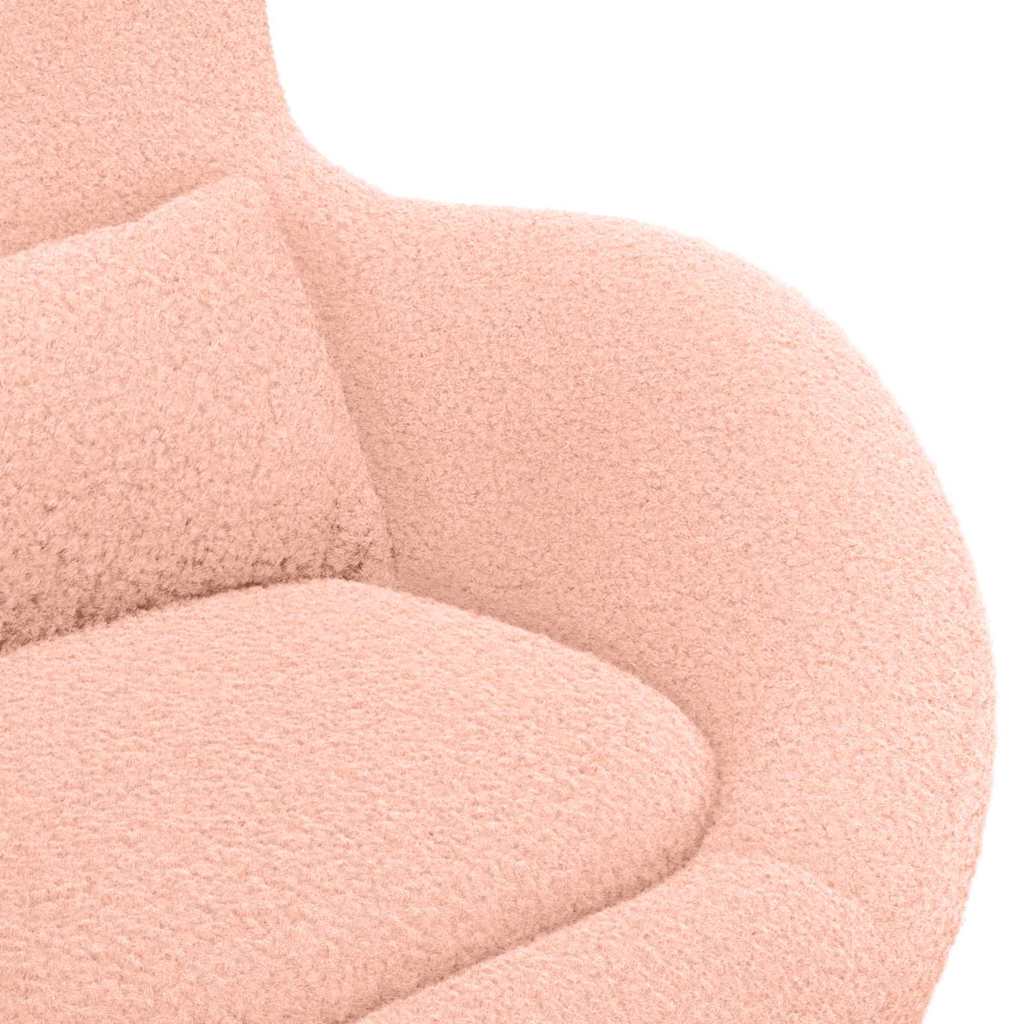 Eiersessel Rosa 63 x 73 x 90 cm Lockiger wollähnlicher Stoff