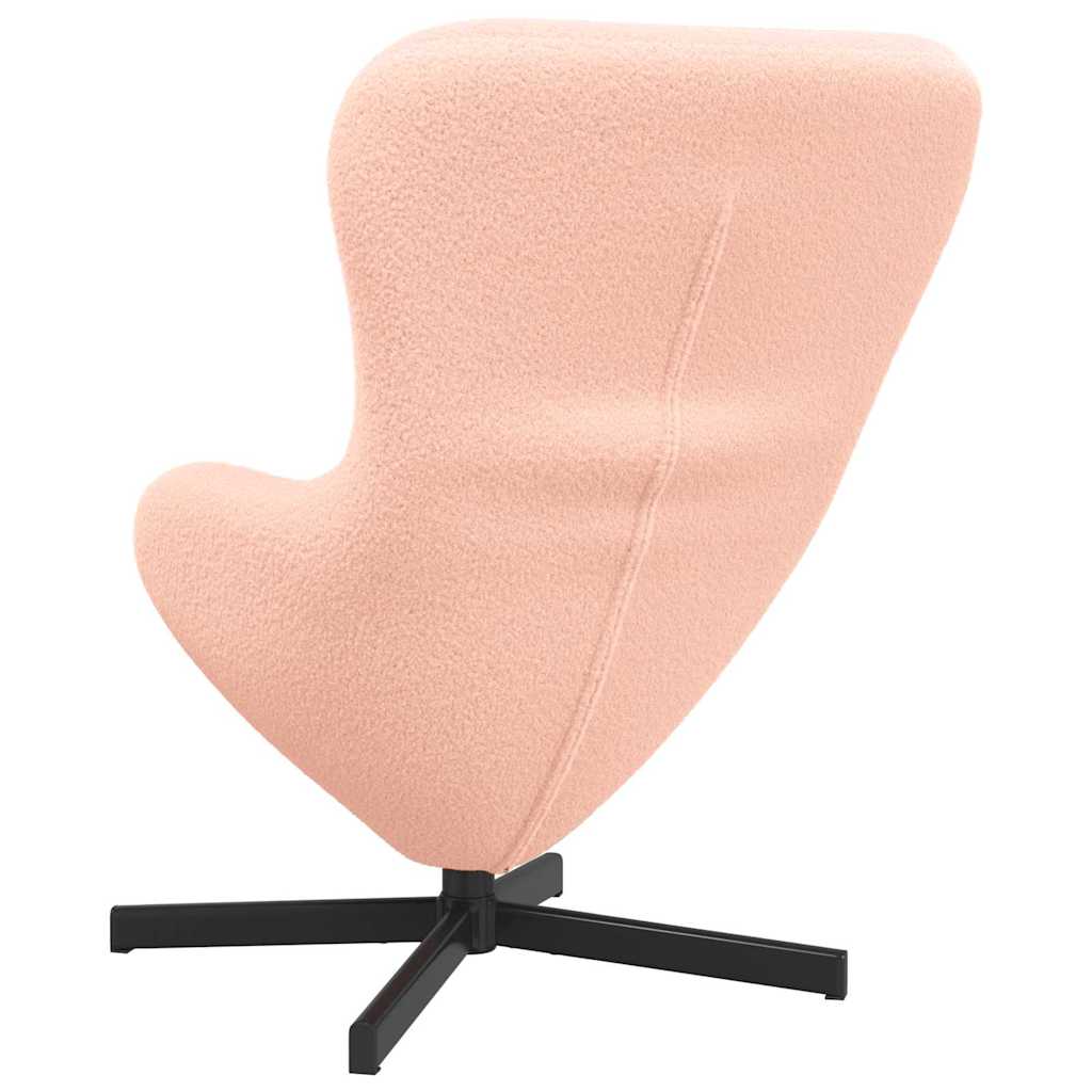 Eiersessel Rosa 63 x 73 x 90 cm Lockiger wollähnlicher Stoff