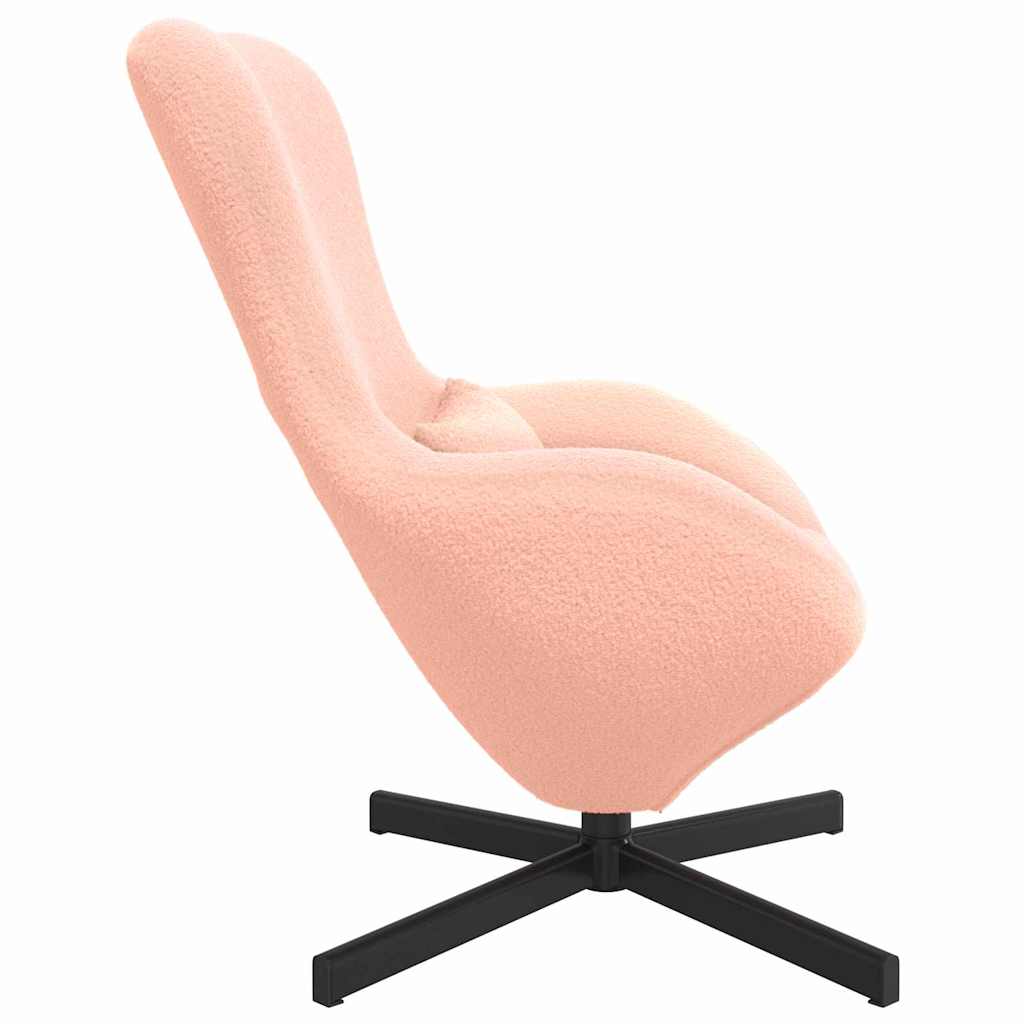 Eiersessel Rosa 63 x 73 x 90 cm Lockiger wollähnlicher Stoff