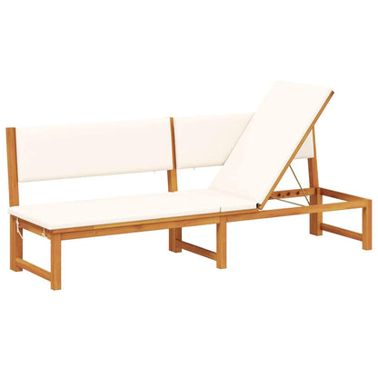 Sonnenliege Öl-Natur 200 x 57 x 75cm Massivholz Akazie