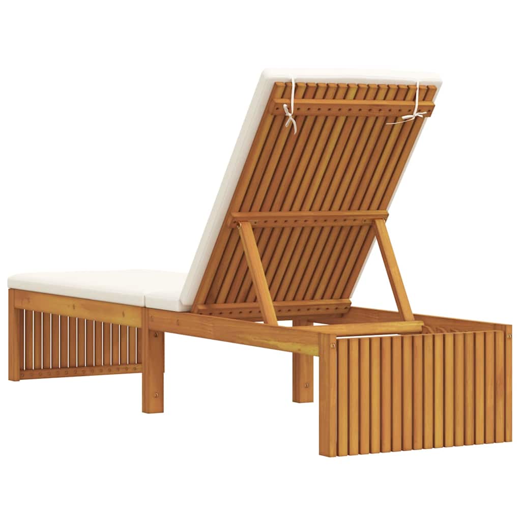Sonnenliege Öl-Natur 200 x 55 x 94 cm Massivholz Akazie