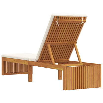 Sonnenliege Öl-Natur 200 x 55 x 94 cm Massivholz Akazie