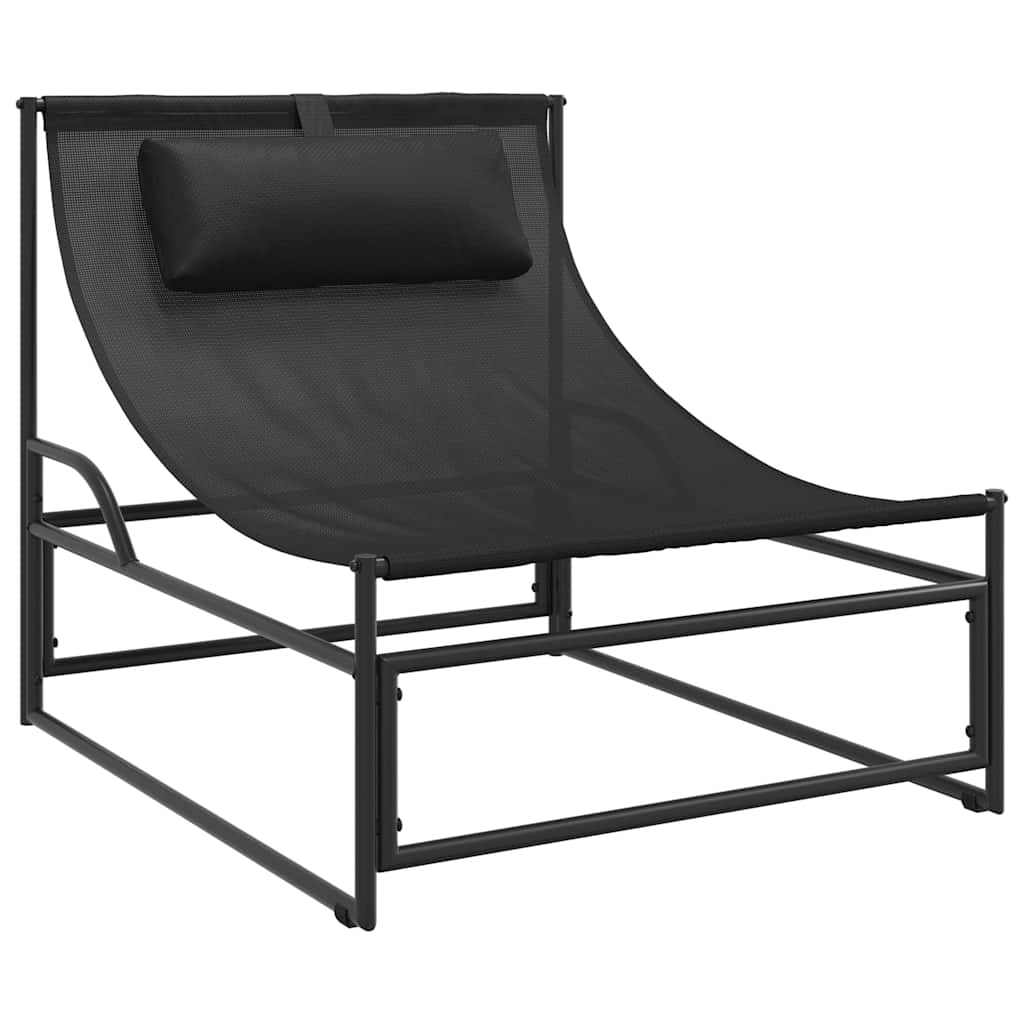 Gartenliege Anthrazit 87x74x73 cm Stahl und Textilene