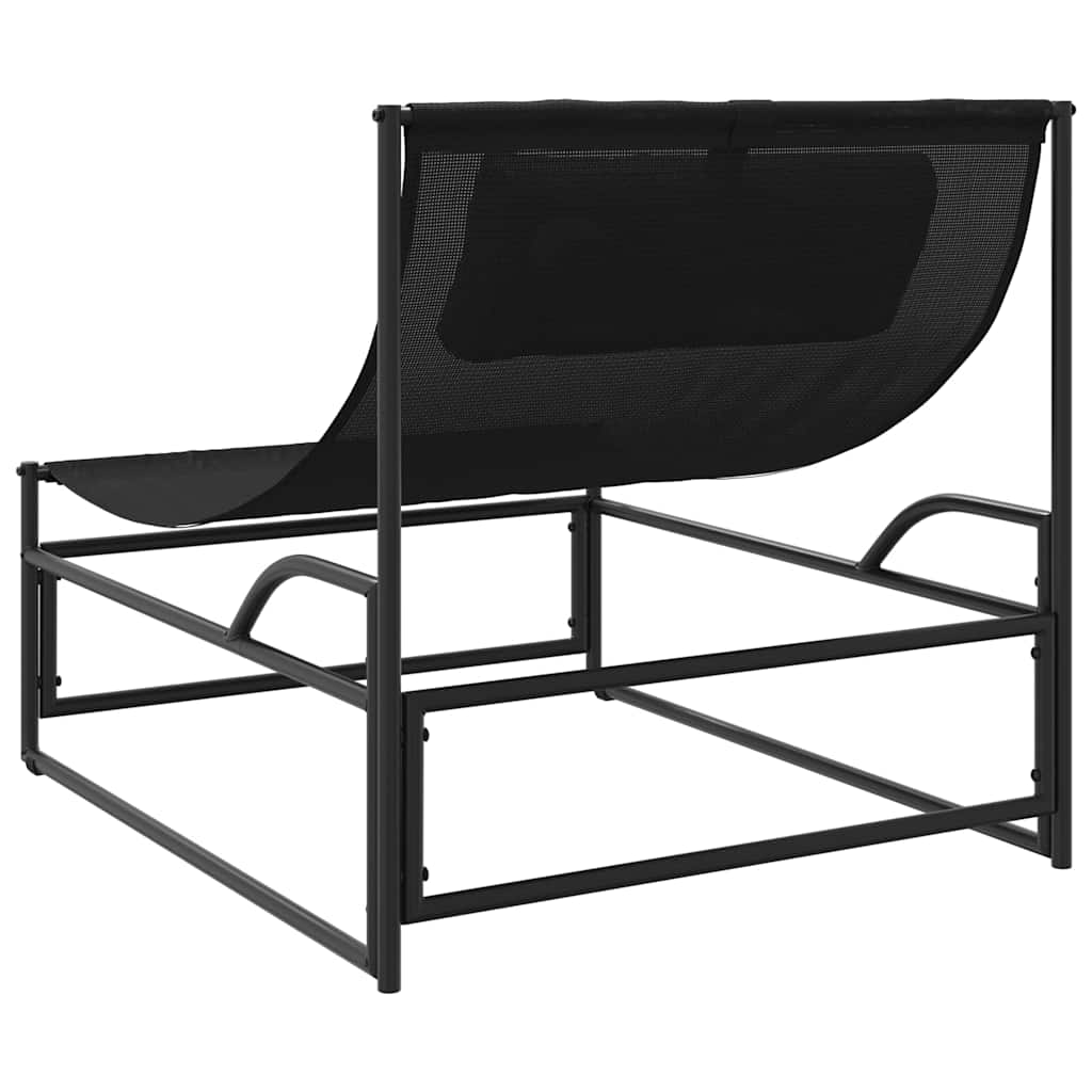 Gartenliege Anthrazit 87x74x73 cm Stahl und Textilene