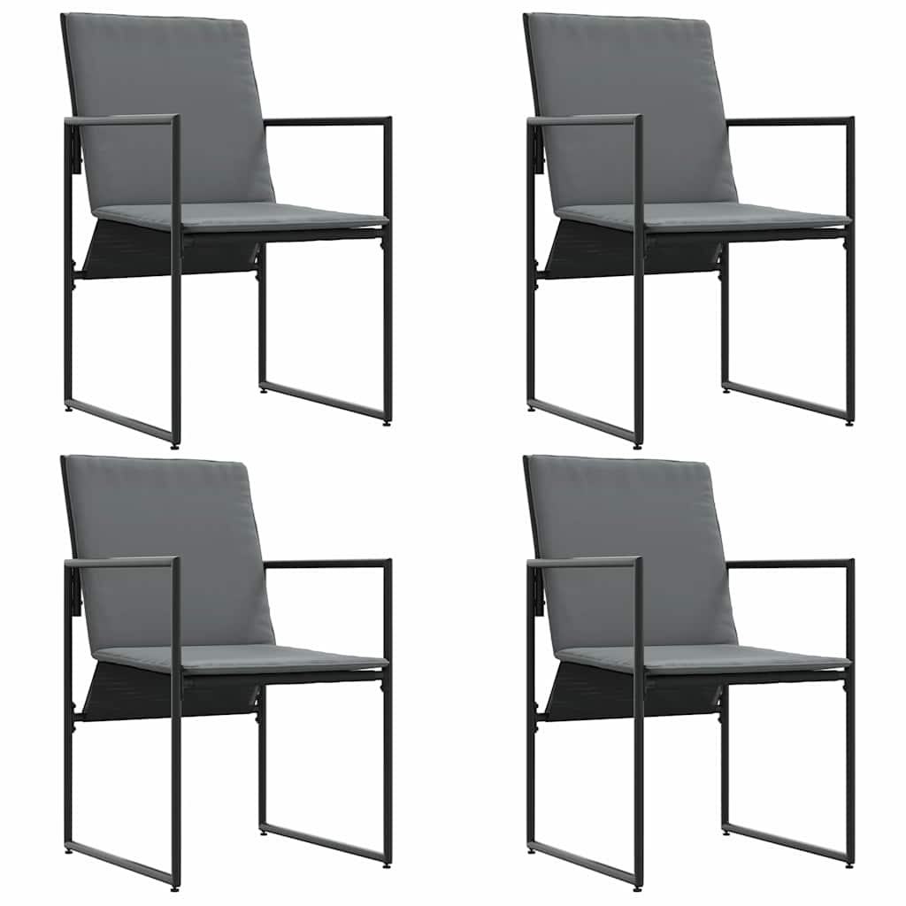 Stuhl 4 Stk. Schwarz und Anthrazit Textilene