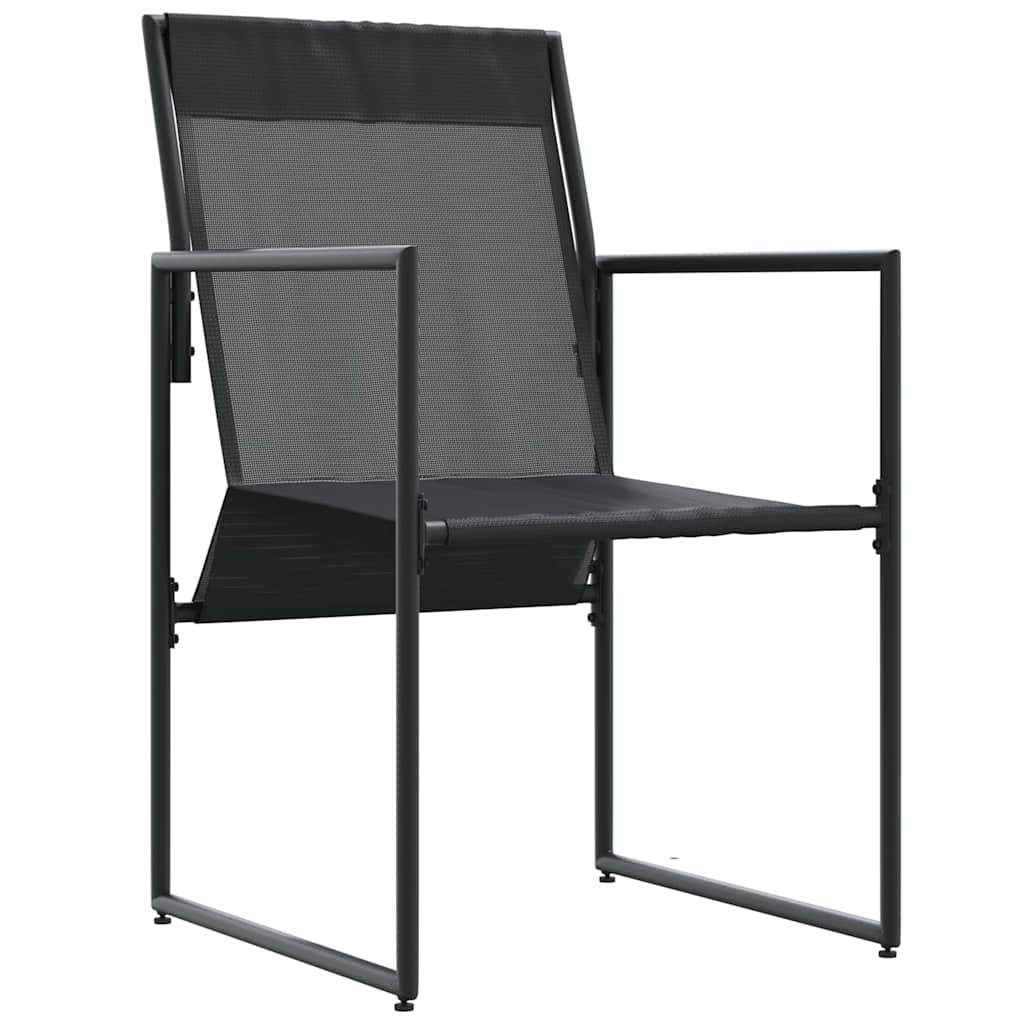 Stuhl 4 Stk. Schwarz und Anthrazit Textilene