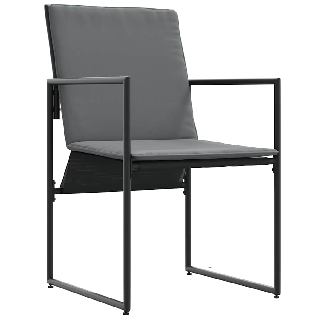Stuhl 4 Stk. Schwarz und Anthrazit Textilene