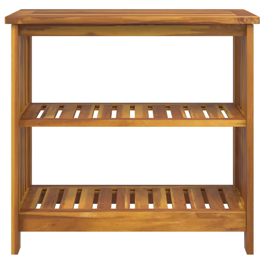 Garten-Schrank mit Regal Braun 75 x 35 x 70cm Massivholz Akazie