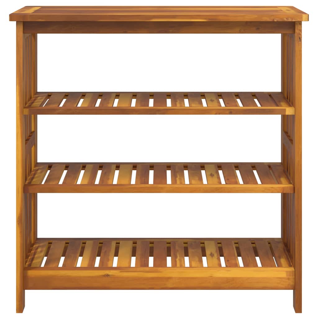 Garten-Schrank mit Regal Braun 75 x 35 x 70cm Massivholz Akazie