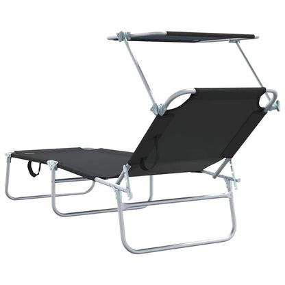 Sonnenliege 2 stk. Polyester Schwarz