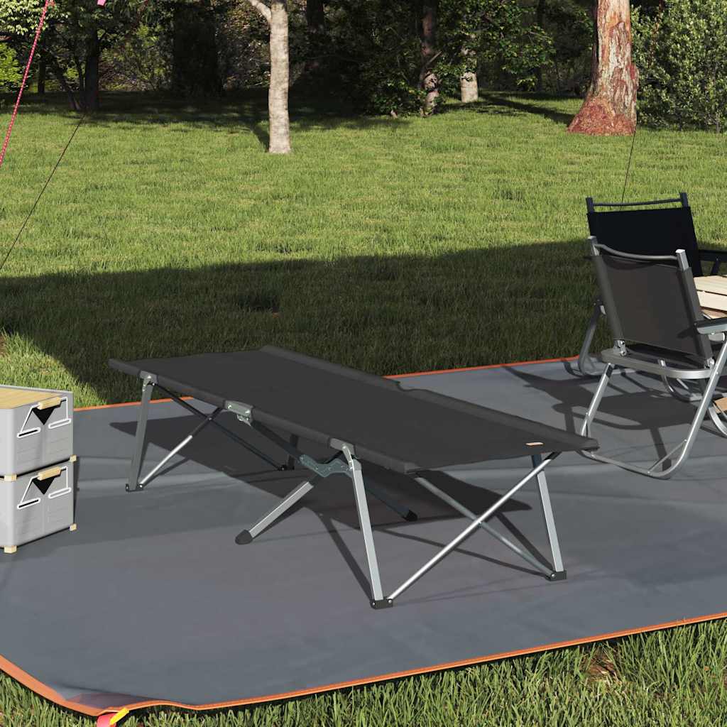 Klapp Schlafbett fürs Camping Schwarz 194 x 62,5 x 42,5 cm