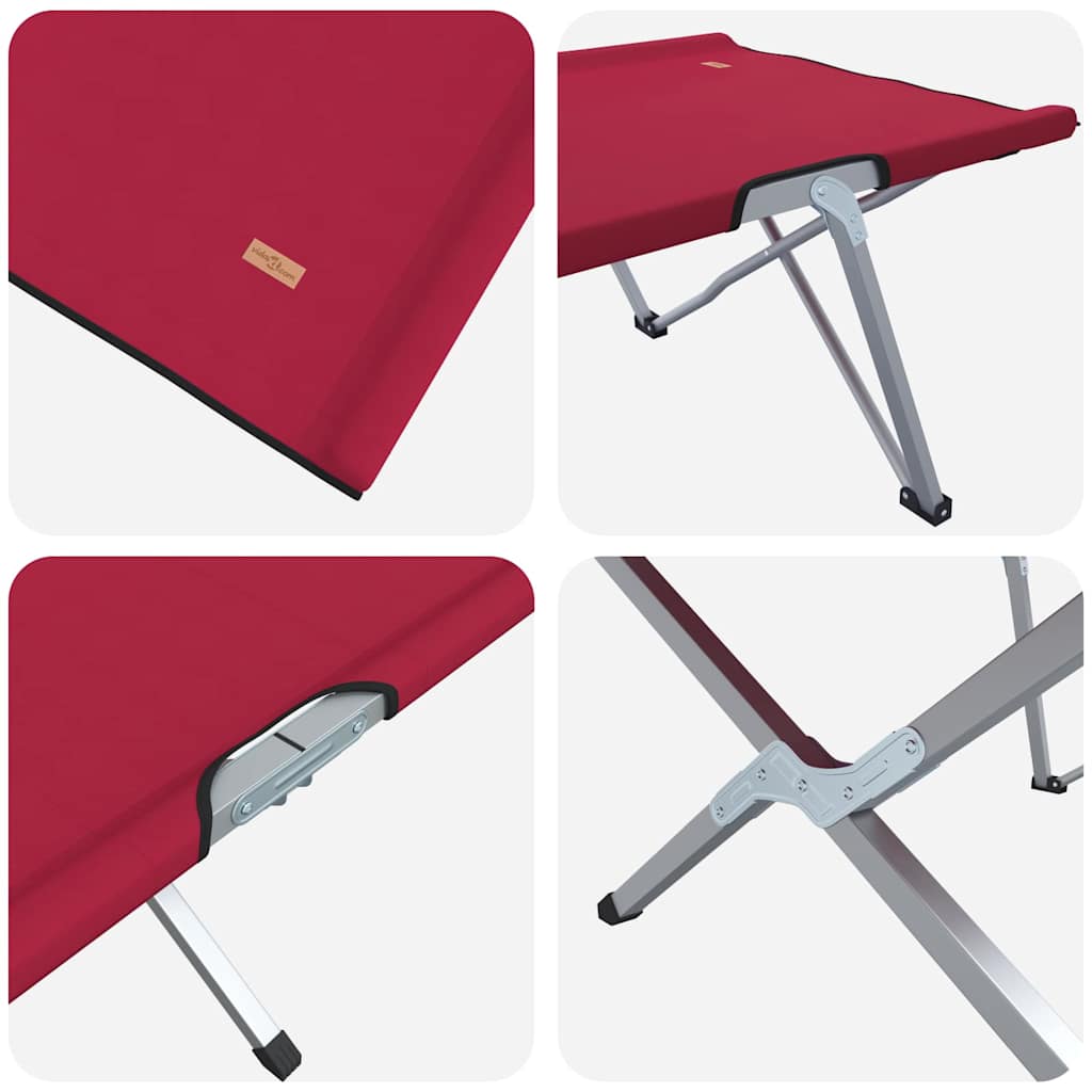 Klapp Schlafbett fürs Camping Rot 194 x 62,5 x 42,5 cm