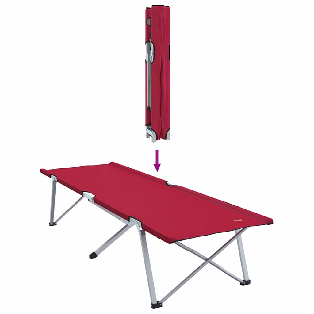 Klapp Schlafbett fürs Camping Rot 194 x 62,5 x 42,5 cm