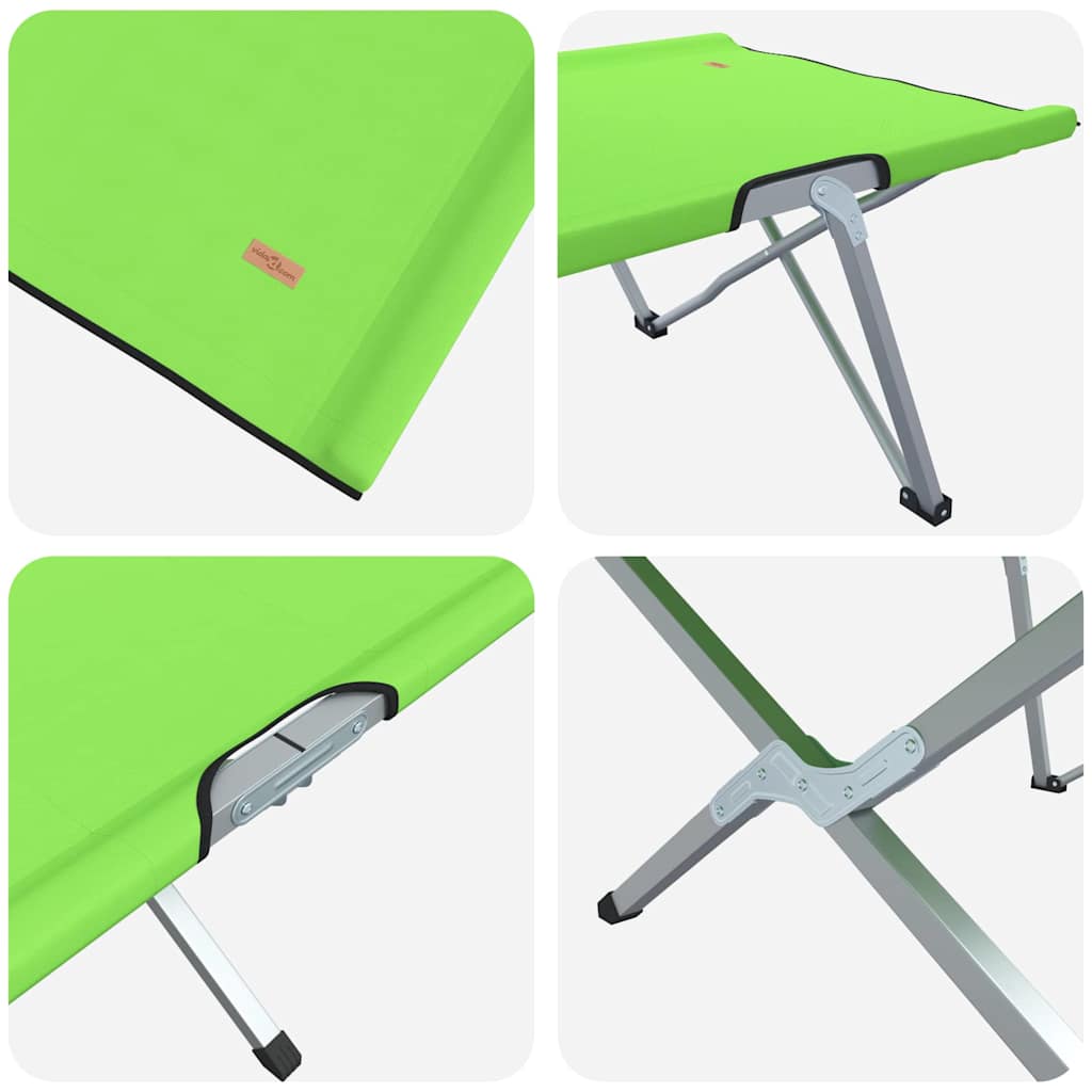 Klapp Schlafbett fürs Camping Grün 194 x 62,5 x 42,5 cm