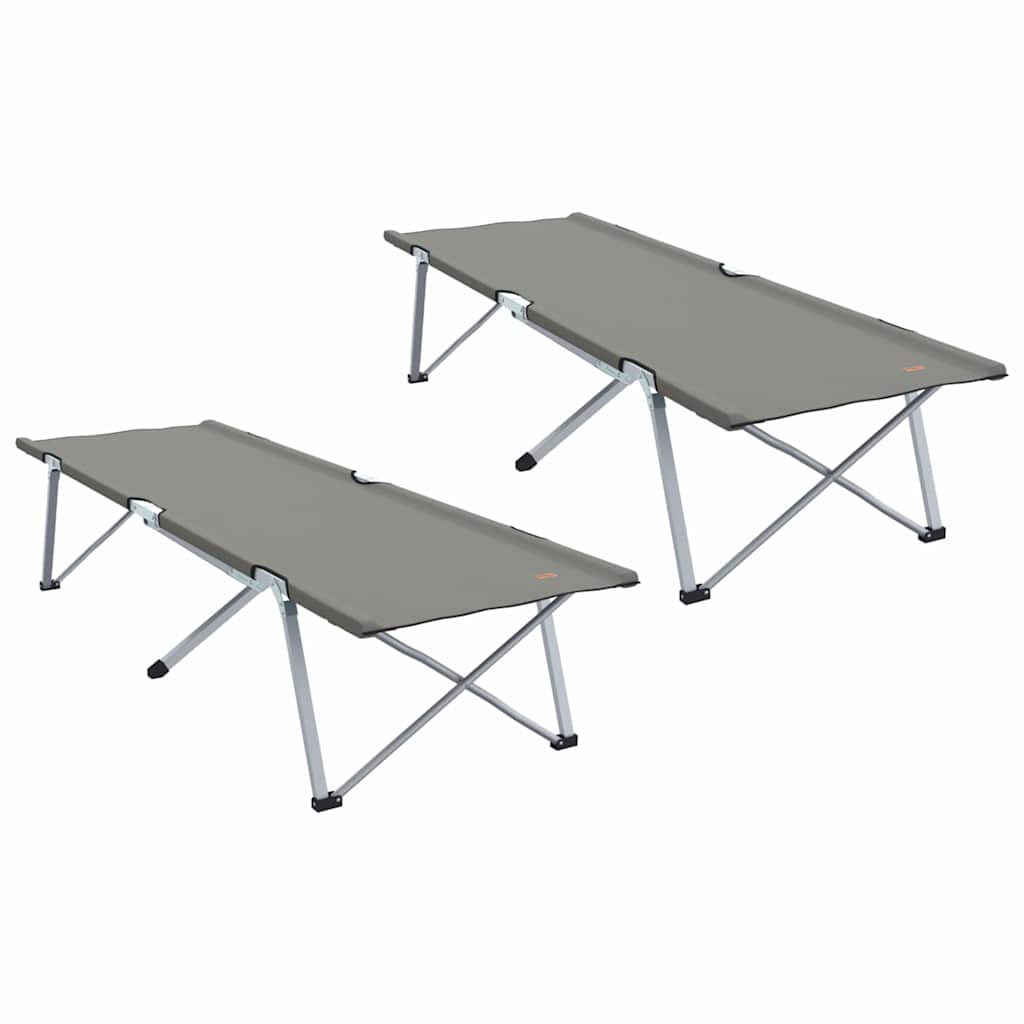 Klapp Schlafbett fürs Camping 2 stk. Grau 194 x 62,5 x 42,5 cm