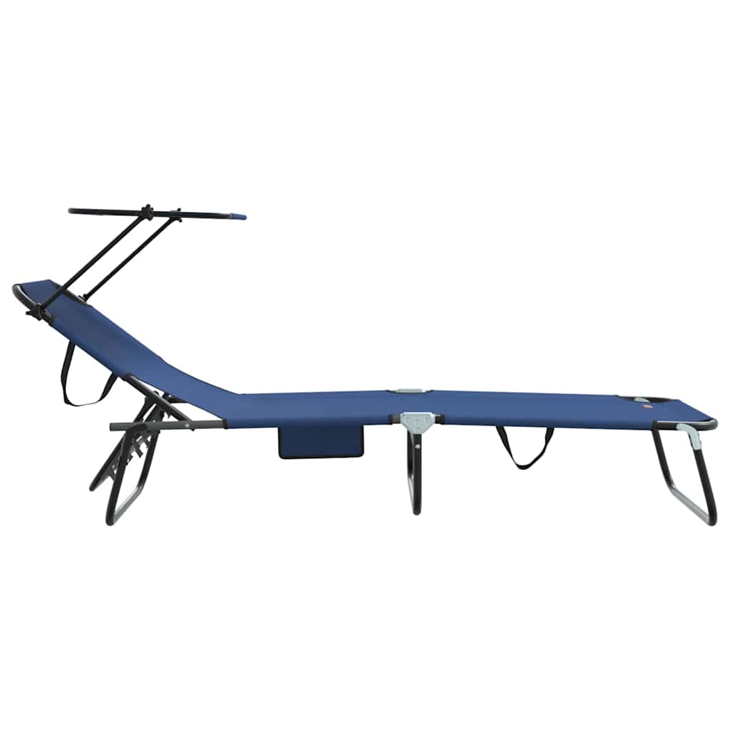 Klappbare Sonnenliege Blau 190 x 57 x 81 cm Oxford