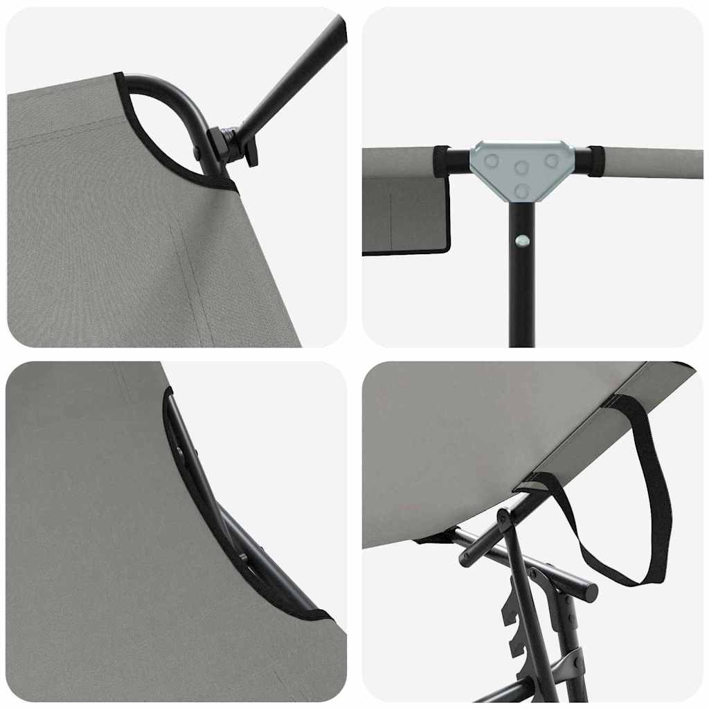 Klappbare Sonnenliege Grau 190 x 57 x 81 cm Oxford