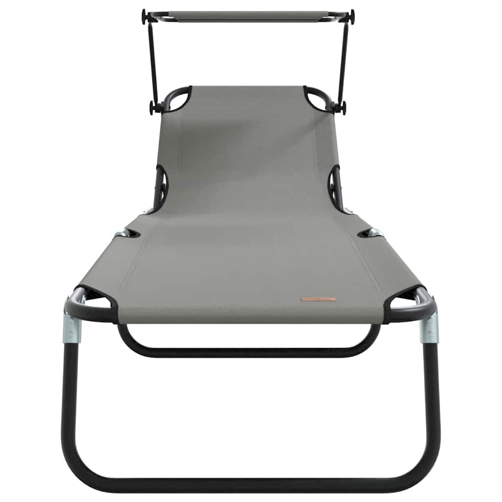 Klappbare Sonnenliege Grau 190 x 57 x 81 cm Oxford