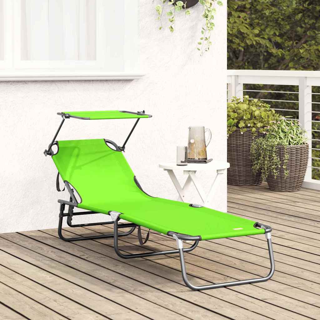 Klappbare Sonnenliege Grün 190 x 57 x 81 cm Oxford