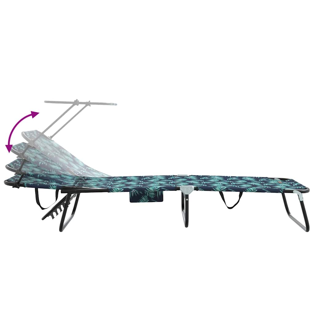 Klappbare Sonnenliege Mehrfarbig 190 x 57 x 81 cm Oxford