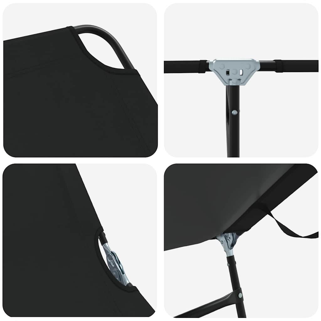 Klappbare Sonnenliege Schwarz 188 x 57 x 86,5 cm Polyester