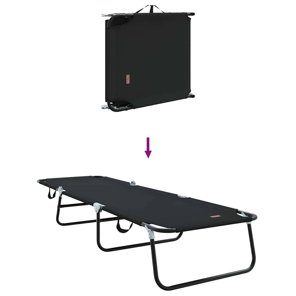 Klappbare Sonnenliege Schwarz 188 x 57 x 86,5 cm Polyester